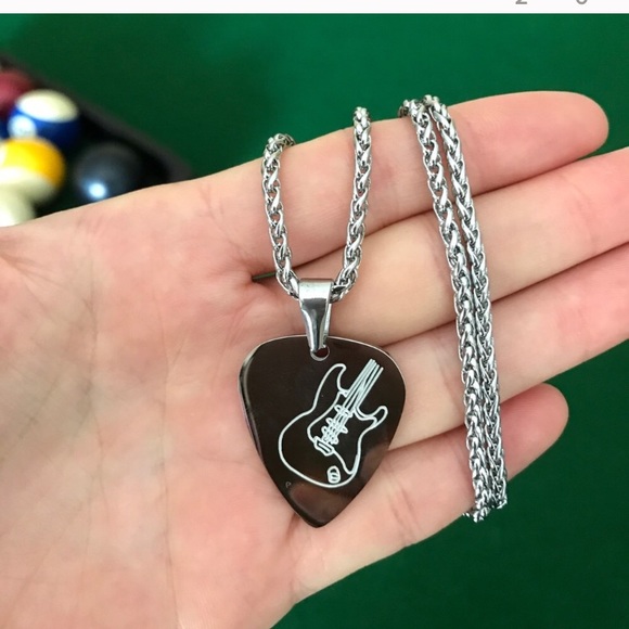 Other - Stainless Steel or 18k Gold Plated Guitar Necklace